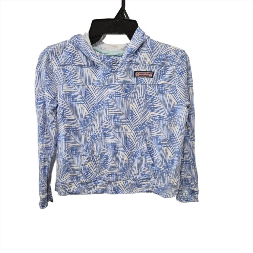 Vineyard Vines Youth Palm Tree Long Sleeve Hooded Shirt